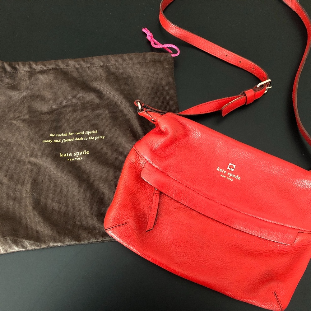 Kate Spade Red Leather Crossbody